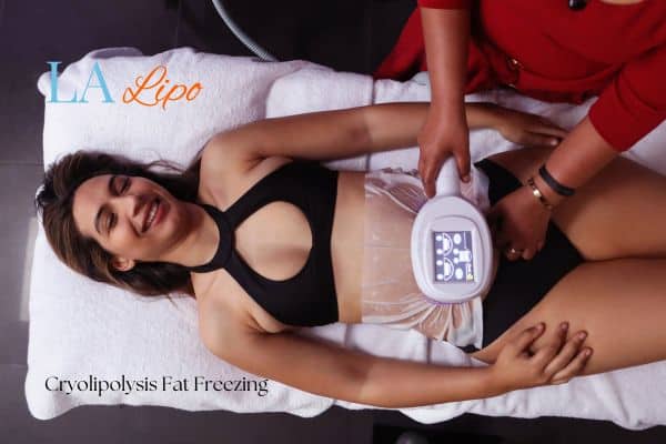 woman getting cryolipolysis Crawley