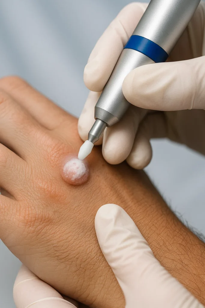 example of wart removal Crawley using cryopen