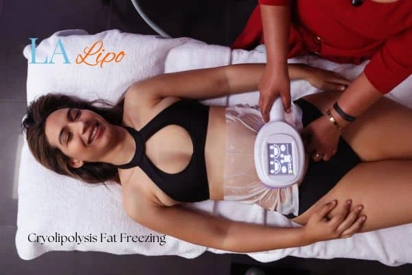 woman getting cryolipolysis Crawley