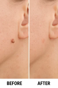 Skin tags removal Crawley before and after