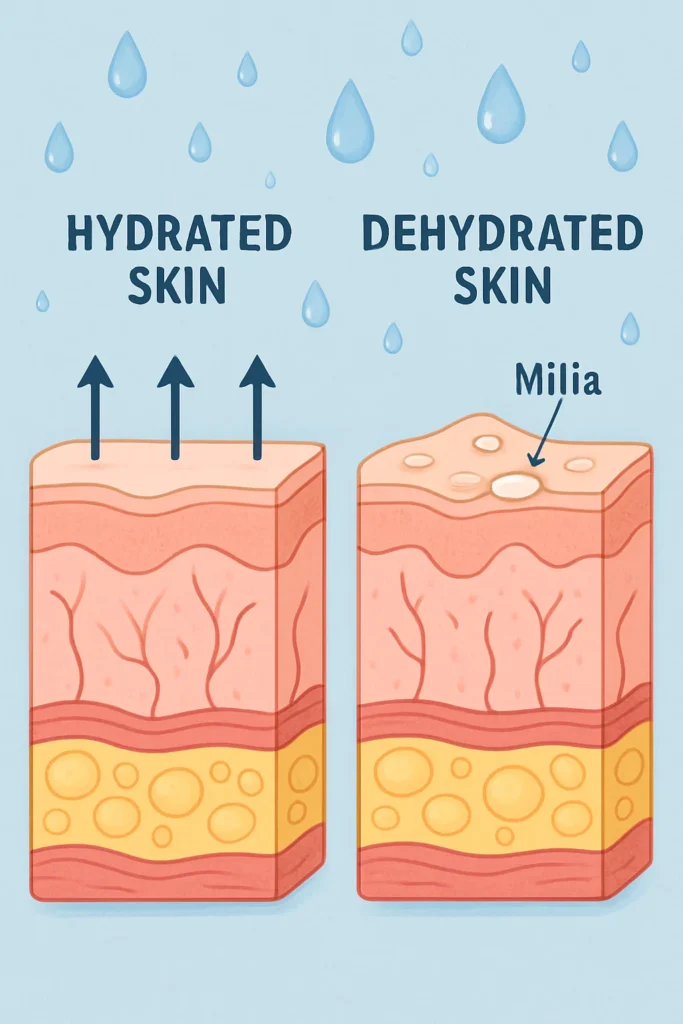 The importance of hydration and milia production Crawley