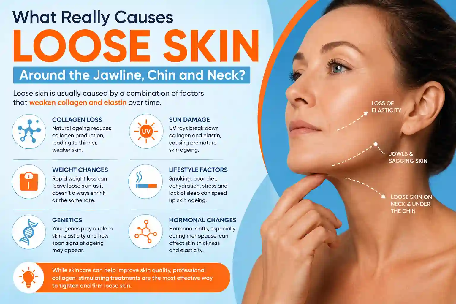 What Really Causes Loose Skin Around the Jawline, Chin and Neck Crawley?